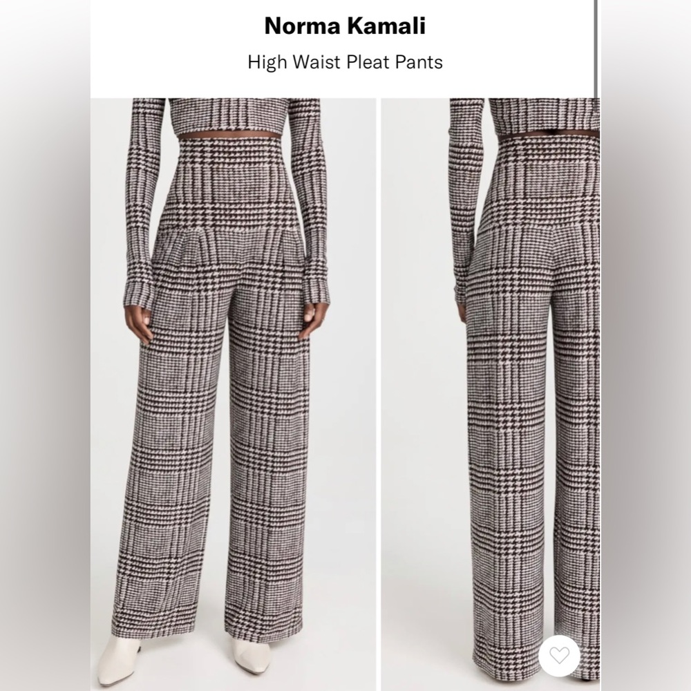Norma Kamali High Waist Pleat Pants